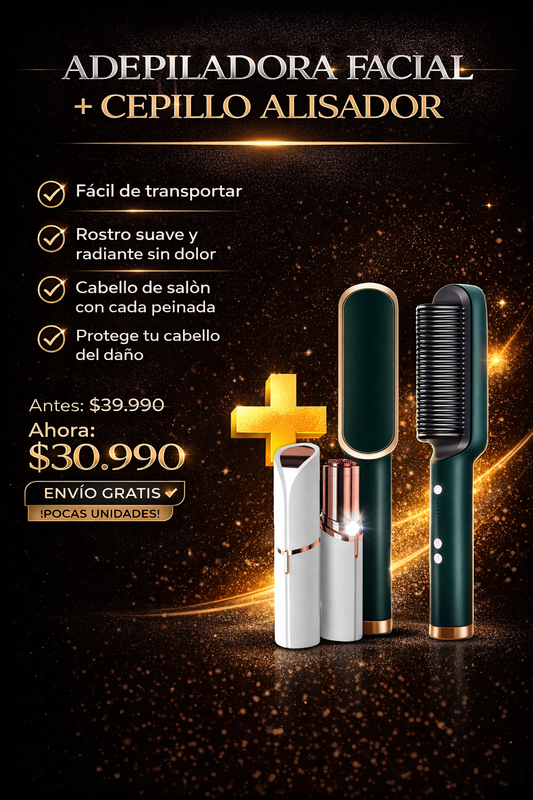 Depiladora Facial + Cepillo Alisador