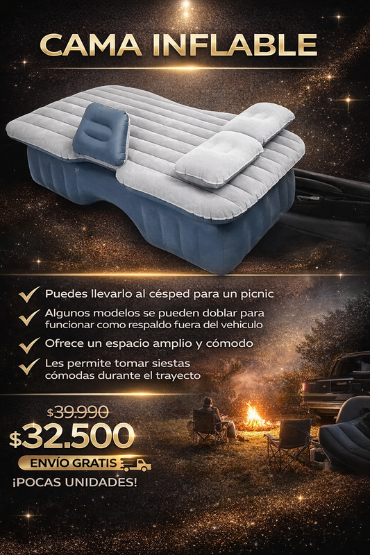 Cama inflable para auto
