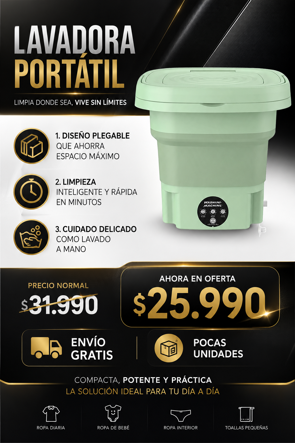 Oferta Mini Lavadora Portatil