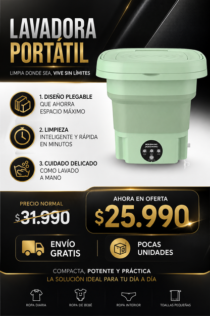 Oferta Mini Lavadora Portatil