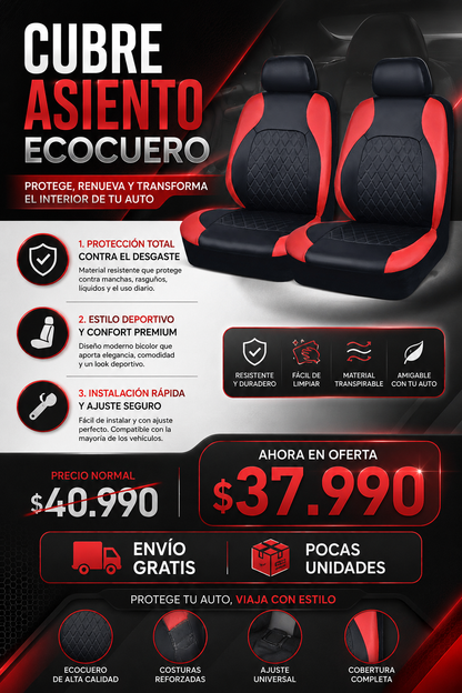 Cubre Asiento De Autos Ecocuero
