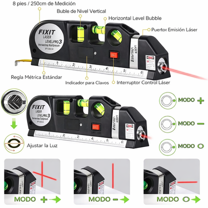 Metro laser 4 en 1