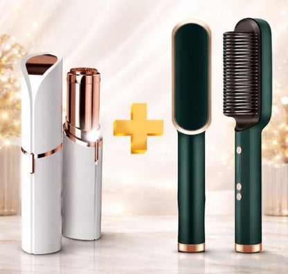Depiladora Facial + Cepillo Alisador