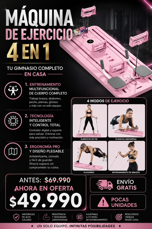 X - Maquina ejercicio en casa 4 en 1